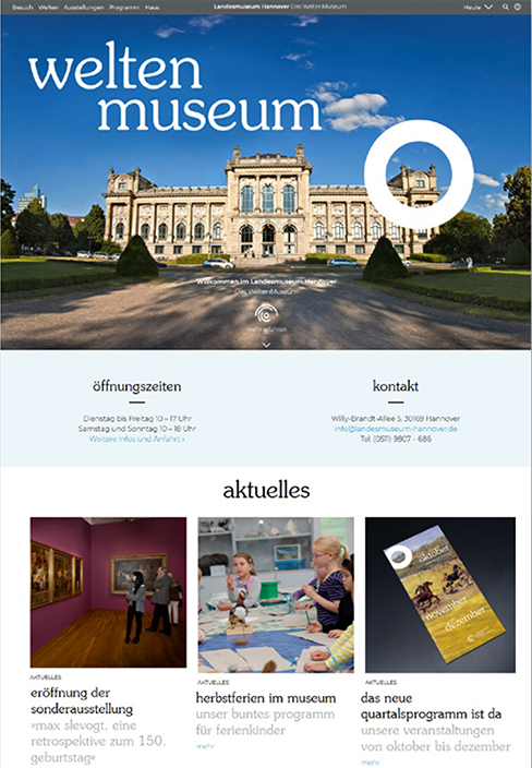 Relaunch mit WordPress für Landesmuseum Hannover – das WeltenMuseum